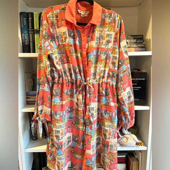Colorful Graphic Print Dress - Picture 1 of 8
